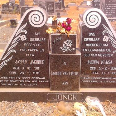 JONCK Jasper Jacobus 1918-1979 &amp; Jacoba Klinsa VAN MEYEREN 1926-1995