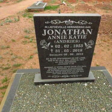 JONATHAN Annie Katie 1953-2018