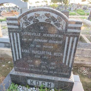 KOCH Anna Margaretha nee LOTZ 1910-1959