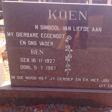 KOEN Ben 1927-1987