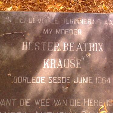 KRAUSE Hester Beatrix -1964