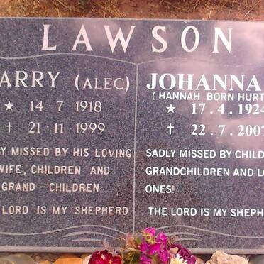 LAWSON Harry 1918-1999 &amp; Johanna J. HURTER 1924-2007