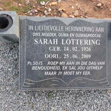LOTTERING Sarah 1926-2009