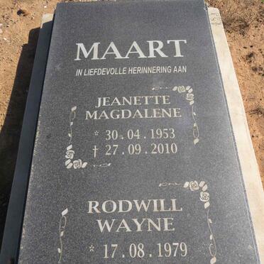 MAART Jeanette Magdalene 1953-2010 :: MAART Rodwill Wayne 1979-2007