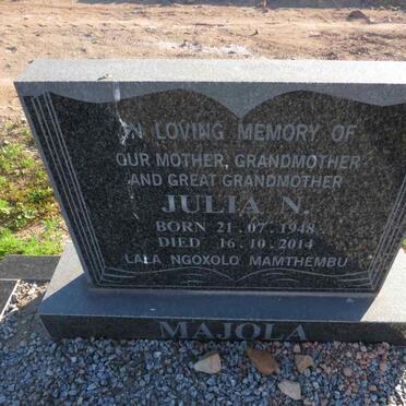 MAJOLA Julia N. 1948-2014