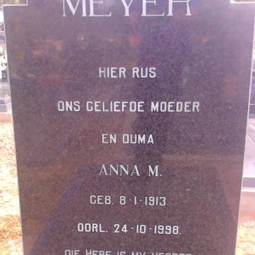MEYER Anna M. 1913-1998