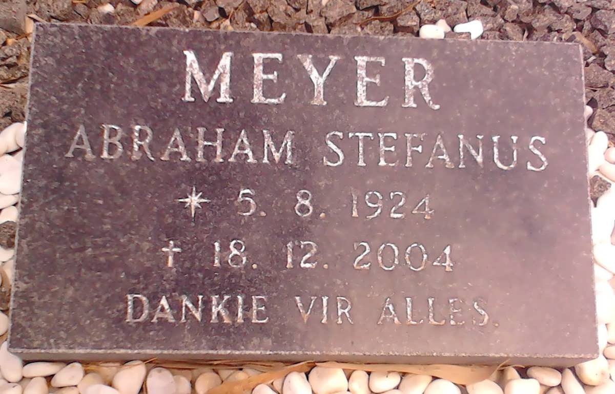 MEYER Abraham Stefanus 1924-2004
