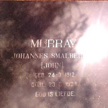 MURRAY Johannes Smalberger 1912-1994