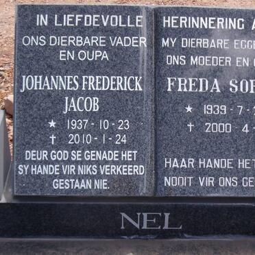 NEL Johannes Frederick Jacob 1937-2010 &amp; Freda Sophia 1939-2000