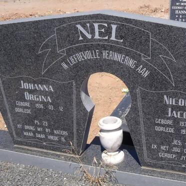 NEL Nicolaas Jacobus 1935-1997 &amp; Johanna Orgina 1935-