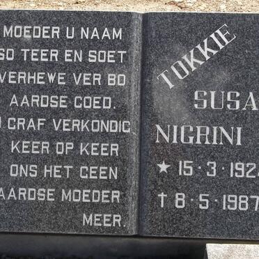 NIGRINI Susan 1924-1987