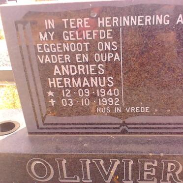OLIVIER Andries Hermanus 1940-1992