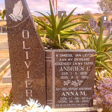 OLIVIER Andries C. 1908-1988 &amp; Anna M. 1918-2006