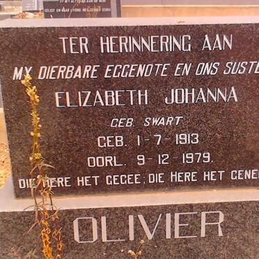 OLIVIER Elizabeth Johanna nee SWART 1913-1979