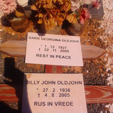 OLDJOHN Billy John 1936-2005 &amp; Sarie Georgina 1927-2005