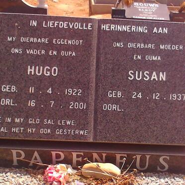 PAPENFUS Hugo 1922-2001 &amp; Susan 1937-