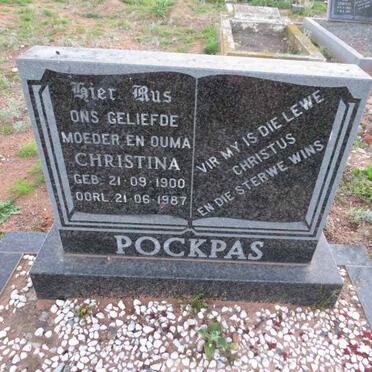 POCKPAS Christina 1900-1987