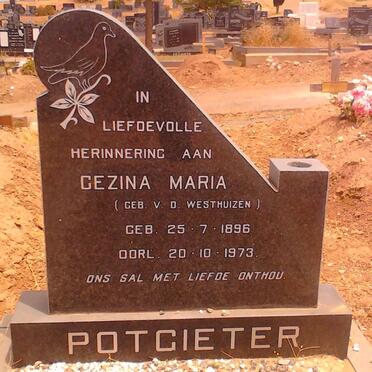 POTGIETER Gezina Maria nee VAN DER WESTHUIZEN 1896-1973