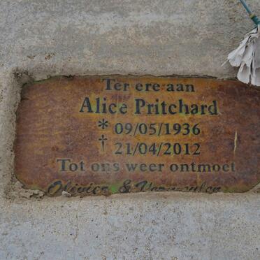 PRITCHARD Alice 1936-2012 