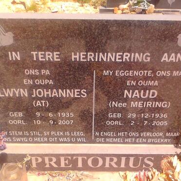 PRETORIUS Alwyn Johannes 1935-2007 &amp; Naud MEIRING 1936-2005