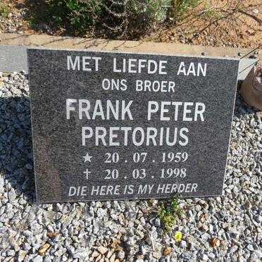 PRETORIUS Frank Peter 1959-1998