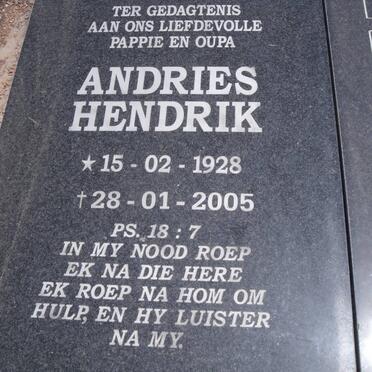 PREEZ Andries Hendrik, du 1928-2005 &amp; Johanna Maria JOONE 1926-2004
