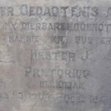 PRETORIUS Hester J. nee KILIAN 1904-1944