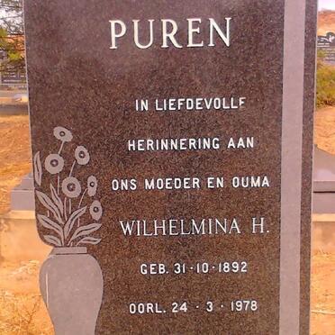 PUREN Wilhelmina H. 1892-1978