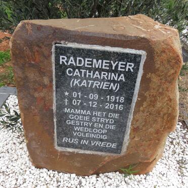 RADEMEYER Catharina 1918-2016