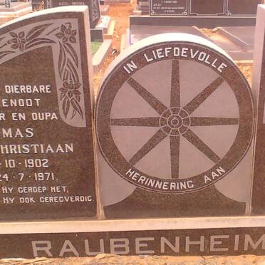 RAUBENHEIMER Thomas Daniel Christiaan 1902-1971 &amp; Magdalena VAN ANTWERPEN 1909-1984