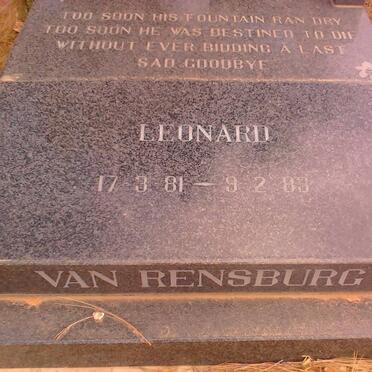 RENSBURG Leonard, van 1981-1983