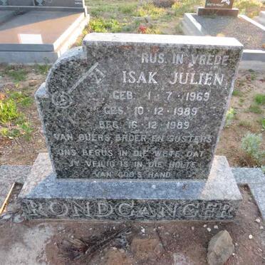 RONDGANGER Isak Julien 1969-1989