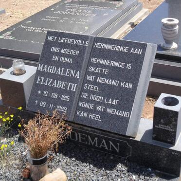 SCHOEMAN Magdalena Elizabeth 1915-1999