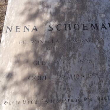 SCHOEMAN Petronella Magdalena 1926-1991
