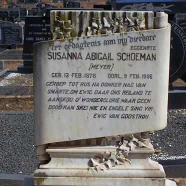SCHOEMAN Susanna Abigail nee MEYER 1898-1956