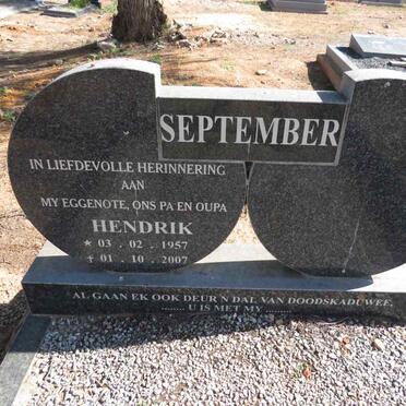 SEPTEMBER Hendrik 1957-2007