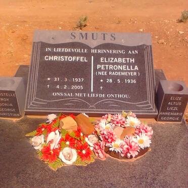 SMUTS Christoffel 1937-2005 &amp; Elizabeth Petronella RADEMEYER 1936-