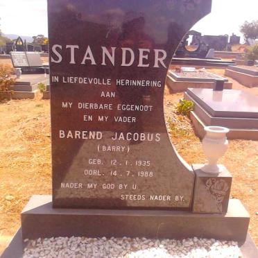 STANDER Barend Jacobus 1935-1988
