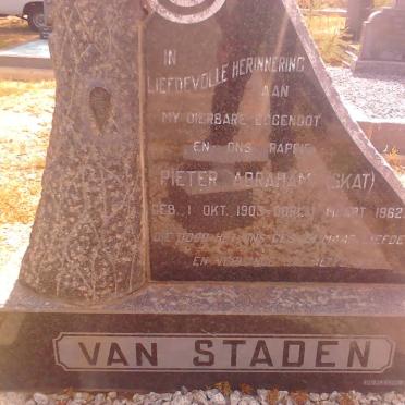 STADEN Pieter Abraham, van 1903-1962