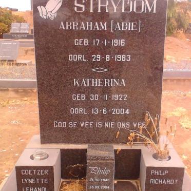 STRYDOM Abraham 1916-1983 &amp; Katherina 1922-2004