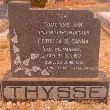 THYSSE Getruida Susanna nee WOLMARANS 1917-1965