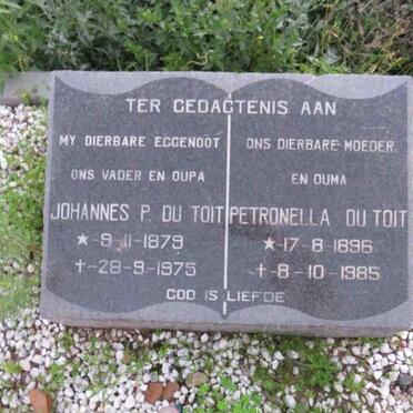 TOIT Johannes P., du 1879-1975 & Petronella 1896-1985