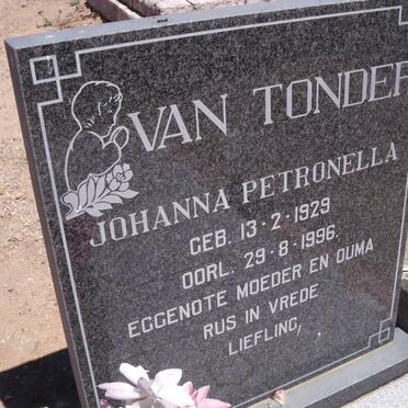 TONDER Johannes Petrus, van 1929-1996