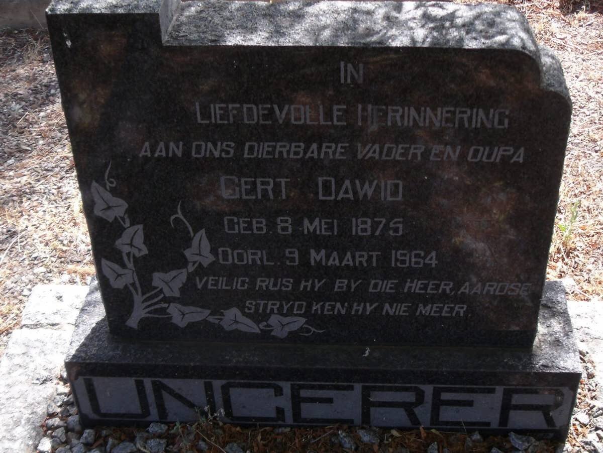 UNGERER Gert Dawid 1875-1964