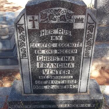 VENTER Christina Francina nee SWANEPOEL 1882-1943