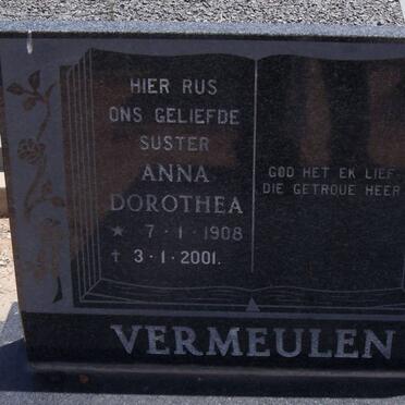 VERMEULEN Anna Dorothea 1908-2001