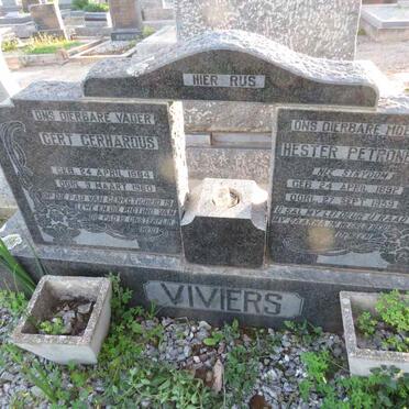 VIVIERS Gert Gerhardus 1884-1960 & Hester Petronella STRYDOM 1892-1959