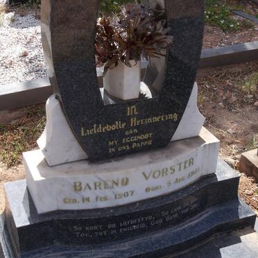 VORSTER Barend 1907-1961