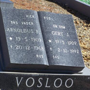 VOSLOO Arnoldus F. 1909-1968 :: VOSLOO Gert J. 1909-1992