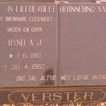 VERSTER Ryno A.J. 1910-1982